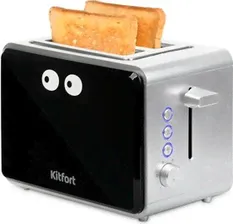 Тостер Kitfort КТ-2065 750Вт черный/серебристый