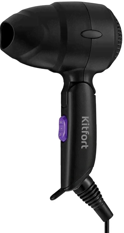 Фен KitFort КТ-3237, 1200Вт, черный и фиолетовый-0